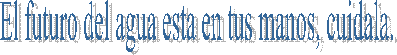 El futuro del agua esta en tus manos, cuidala.